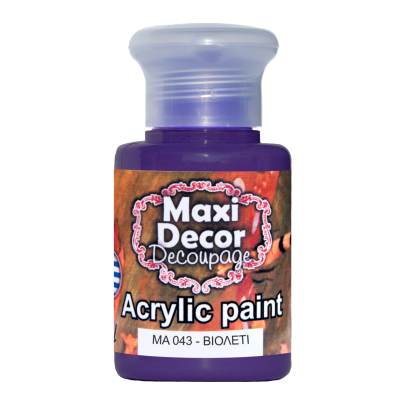 Ακρυλικό Χρώμα 60ml Maxi Decor Βιολετί MA043_MA043060 Ακρυλικό Χρώμα 60ml Maxi Decor Βιολετί MA043_MA043060